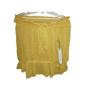Tulle Corset Size Small Story On New‎ Blouse Swiss Dow Juicy Yellow Y2K  Top